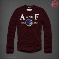 heren abercrombie and fitch est 1892 chief logo crewneck donkerrood Lightning Levering kga6c631